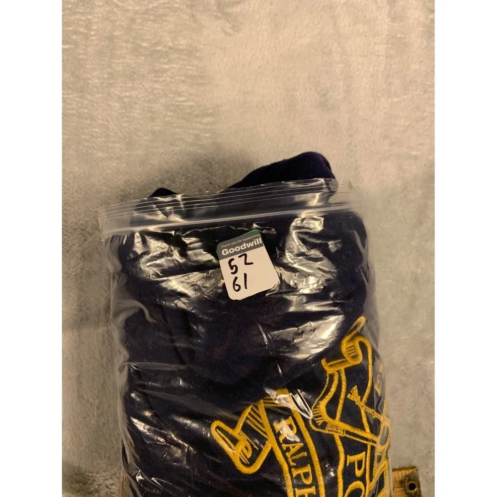 Polo Ralph Lauren Equestrian Horse Gold Cress Blue Sweatshirt Big & Tall 4XL